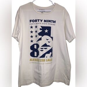 Forty-Ninth State Brewing Alaska 8 Star Lager T-Shirt Size Large